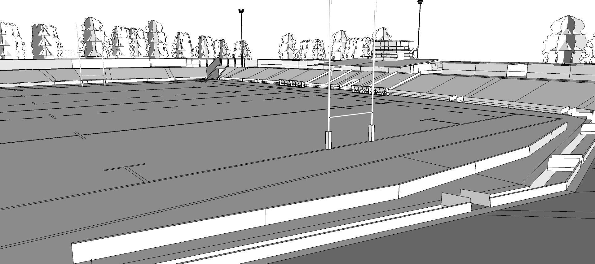 Estadio Charrua - Montevideo - Uruguay 3D model_9