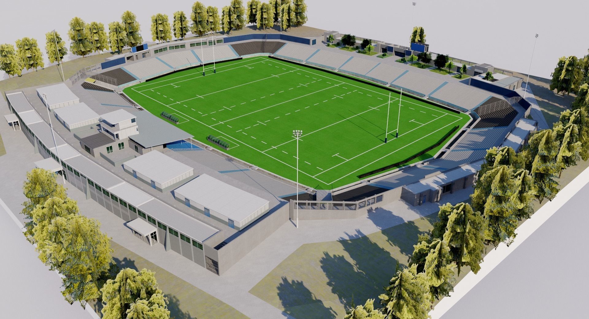 Estadio Charrua - Montevideo - Uruguay 3D model_1