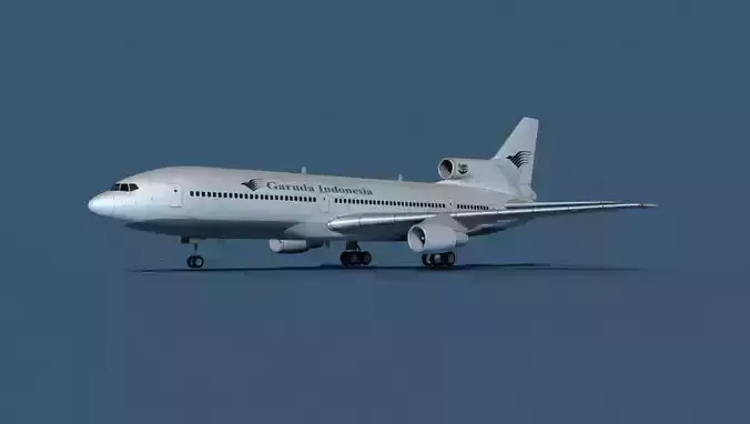 Lockheed L-1011-50 Garuda Indonesia 3D model