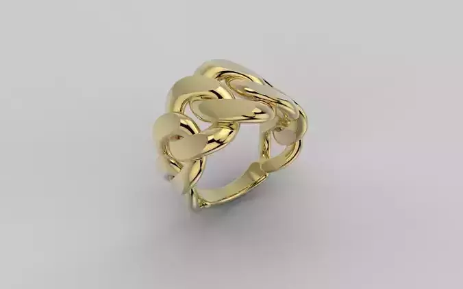 Chain Ring - 3D Jewelry - AN-369 3D print model