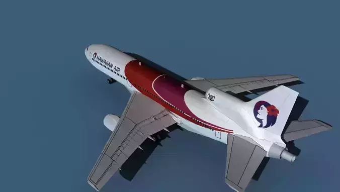 Lockheed L-1011-50 Hawaiian Air 3D model