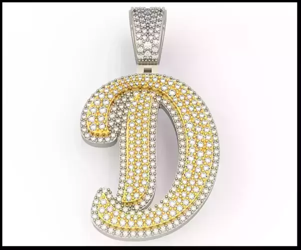 D CURVED FONT PENDANT 3D print model
