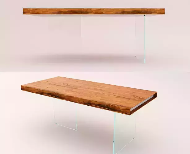 Wooden Glass Desk