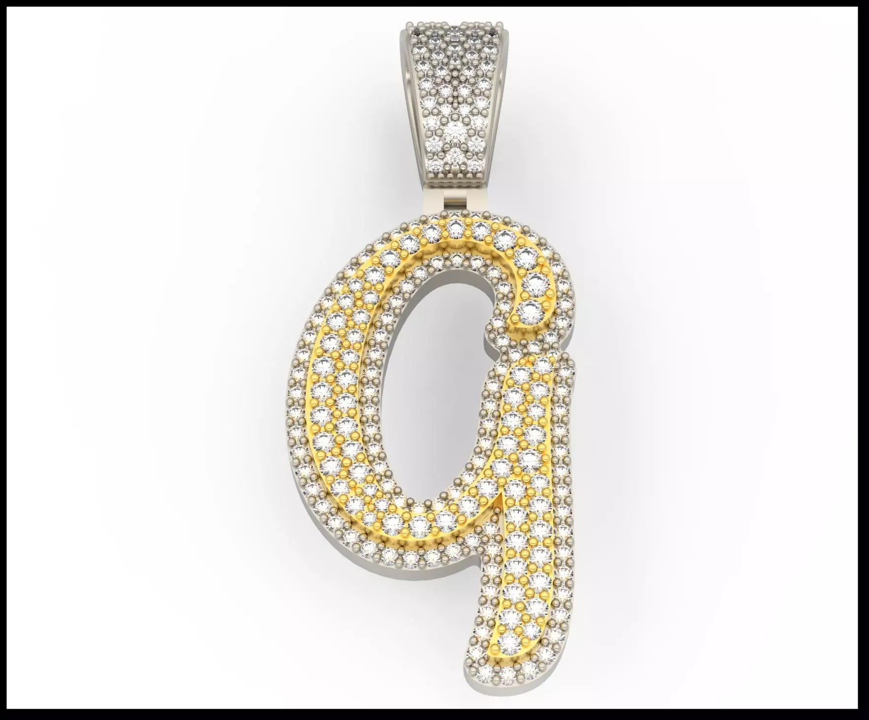 G CURVED FONT PENDANT 3D print model