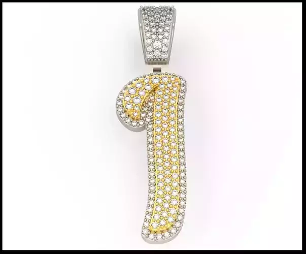 I CURVED FONT PENDANT 3D print model