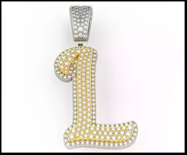 L CURVED FONT PENDANT 3D print model