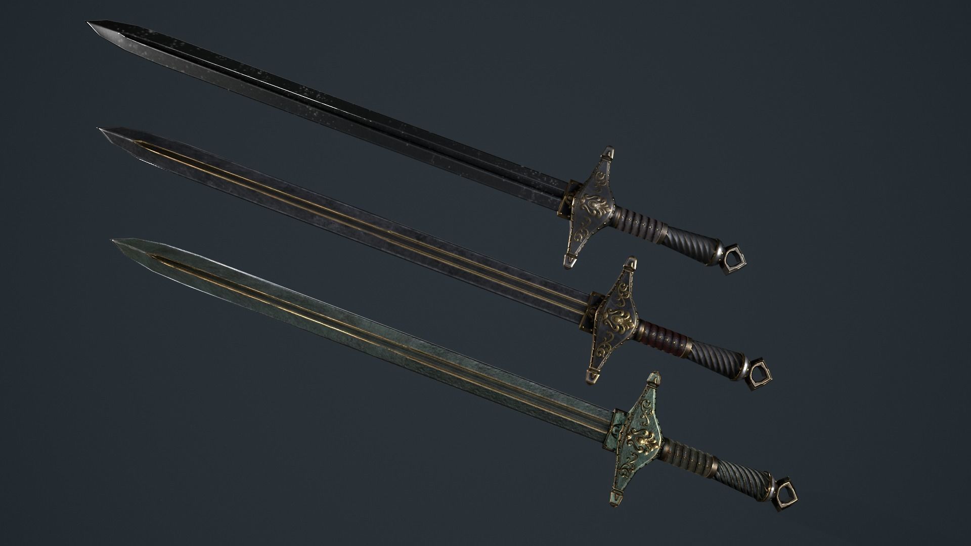 Sword Fantasy Low-poly 3D model Low-poly 3D model_9