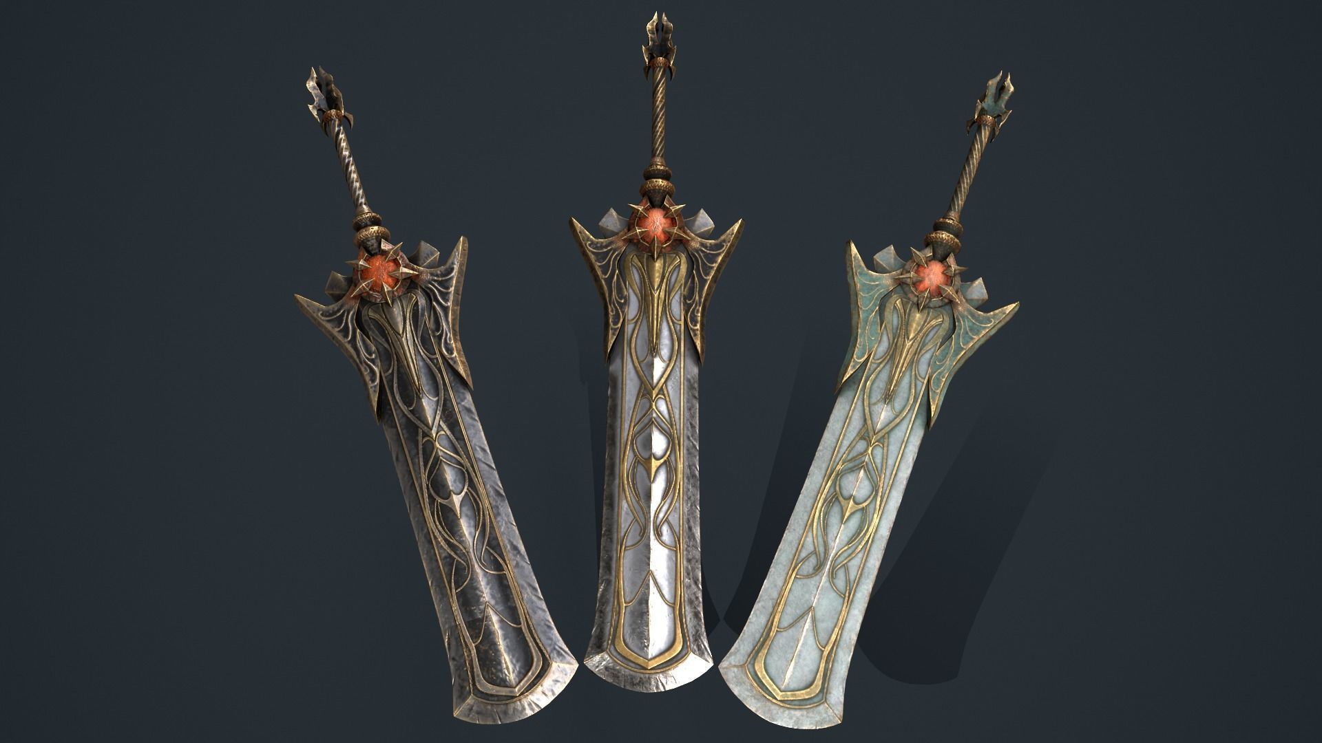 Sword Fantasy Low-poly 3D model Low-poly 3D model_8