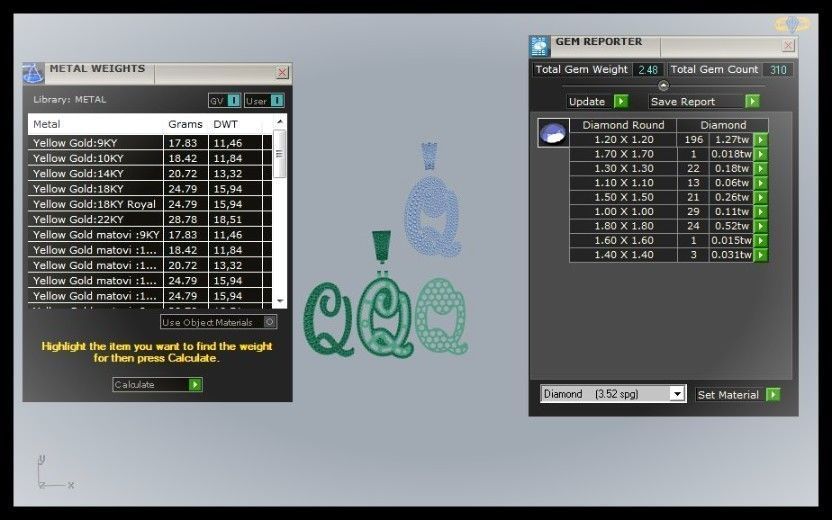 Q CURVED FONT PENDANT 3D print model_7