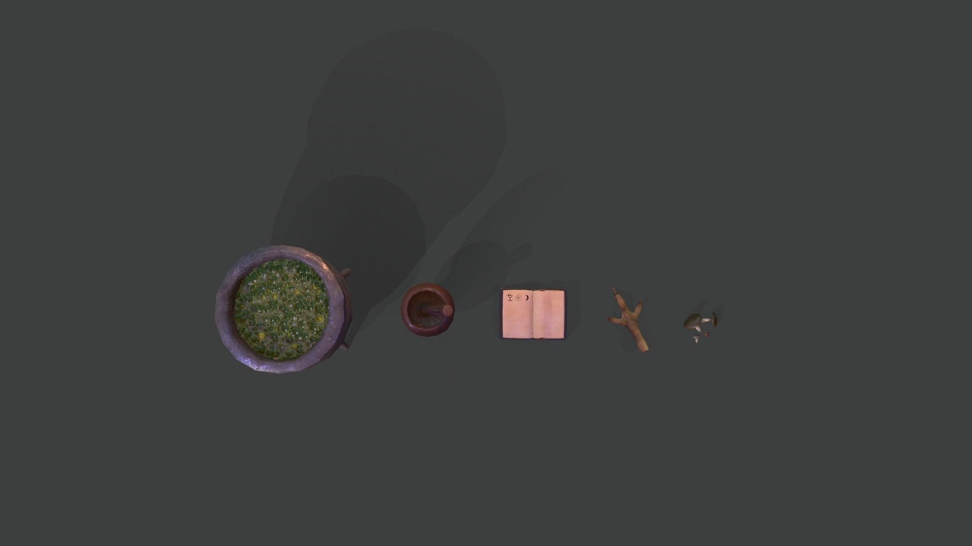 Alchemist Items Stylized  Low-poly 3D model_3