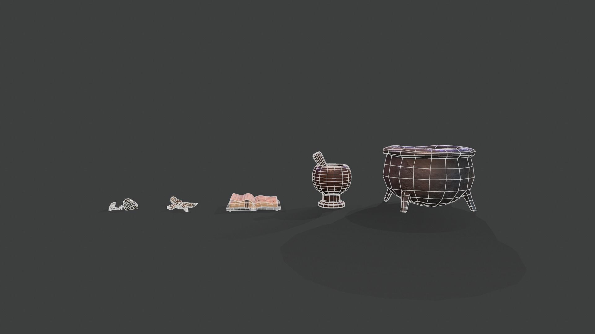 Alchemist Items Stylized  Low-poly 3D model_6