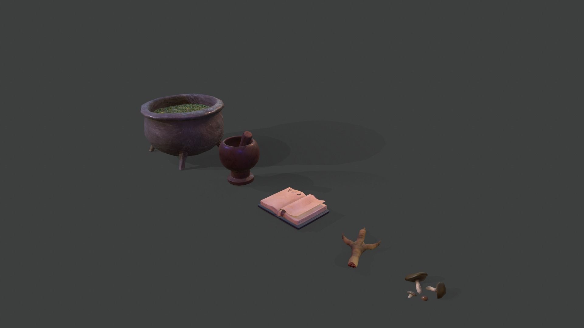 Alchemist Items Stylized  Low-poly 3D model_4