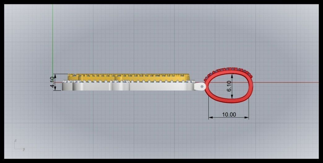 Y CURVED FONT PENDANT 3D print model_8