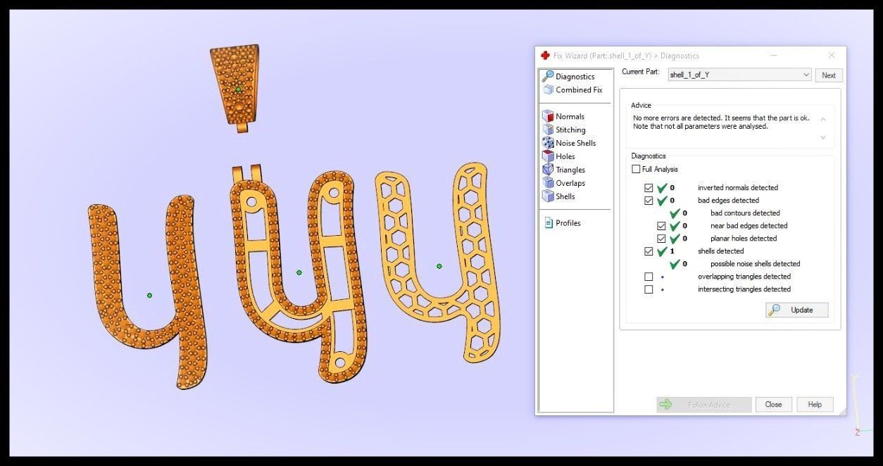 Y CURVED FONT PENDANT 3D print model_11