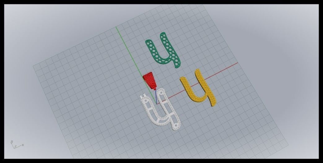 Y CURVED FONT PENDANT 3D print model_9