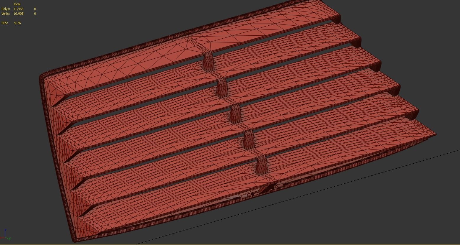 classic e21 rear windshield louvers Low-poly 3D model_5