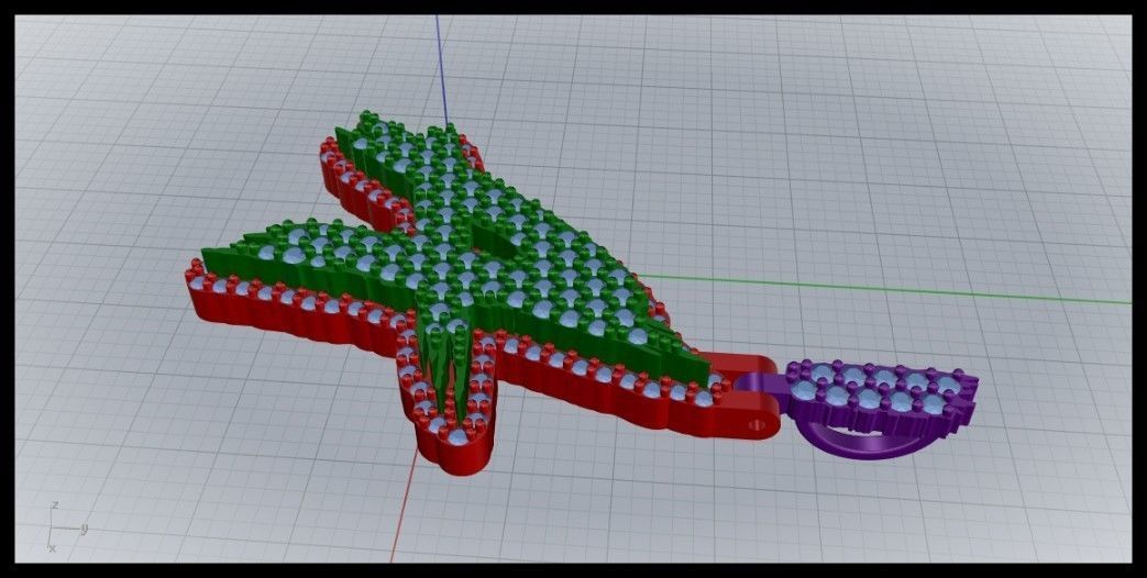 A PAVE LETTER FONT PENDANT 3D print model_4