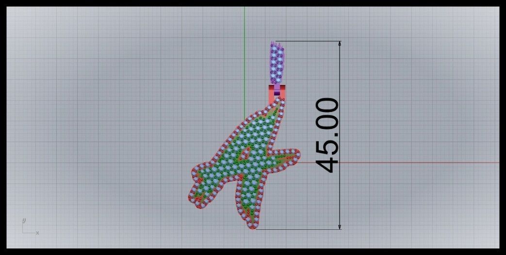 A PAVE LETTER FONT PENDANT 3D print model_8