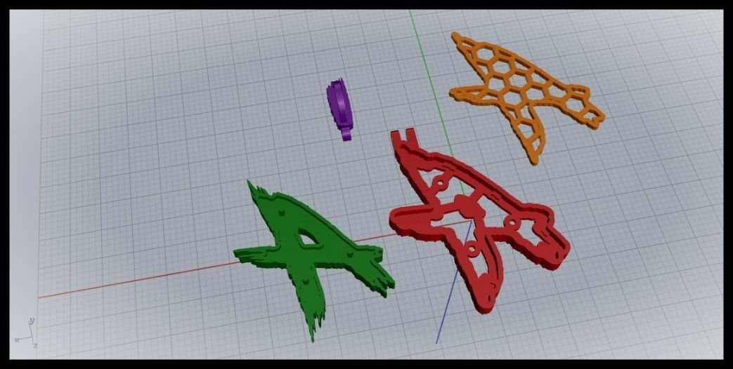 A PAVE LETTER FONT PENDANT 3D print model_7