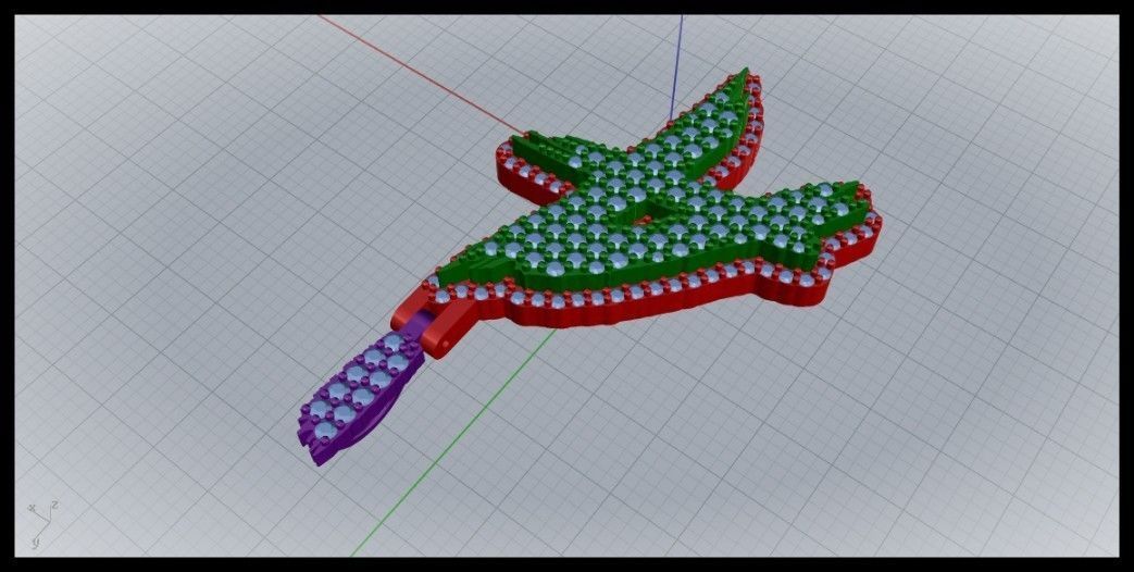 A PAVE LETTER FONT PENDANT 3D print model_3