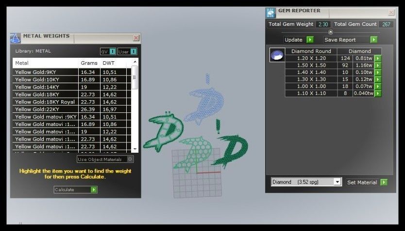 D PAVE LETTER FONT PENDANT 3D print model_11