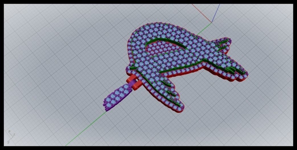 D PAVE LETTER FONT PENDANT 3D print model_3