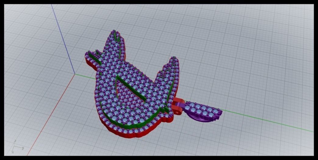 D PAVE LETTER FONT PENDANT 3D print model_4