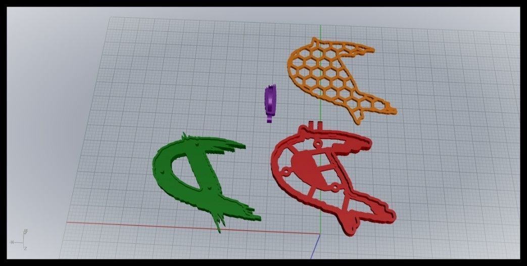 D PAVE LETTER FONT PENDANT 3D print model_7