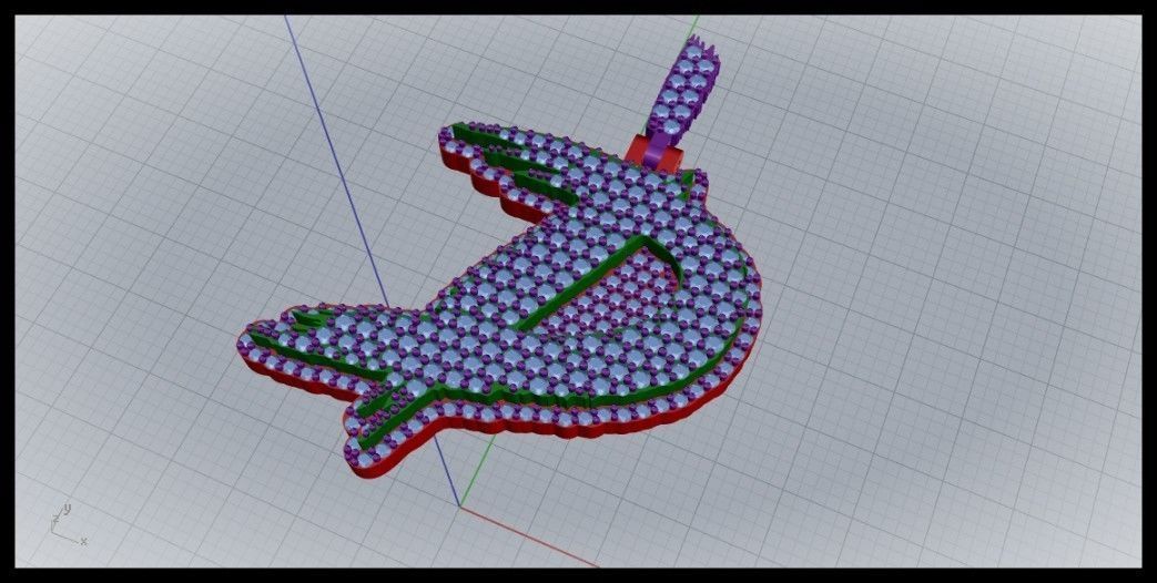 D PAVE LETTER FONT PENDANT 3D print model_5