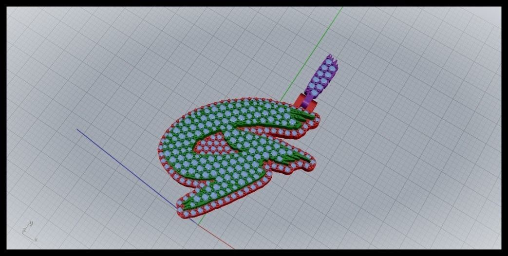 G PAVE LETTER FONT PENDANT 3D print model_5