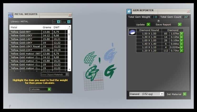 G PAVE LETTER FONT PENDANT 3D print model_11