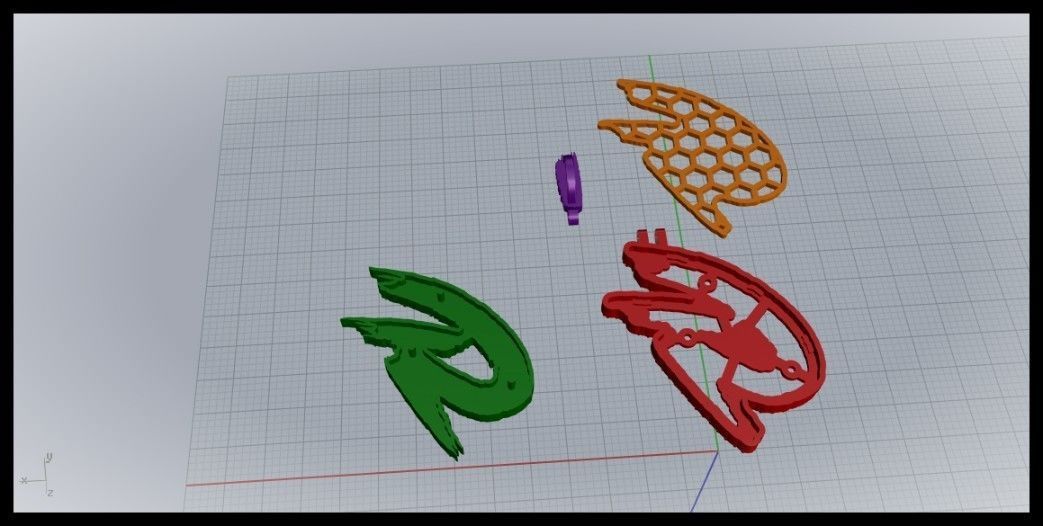 G PAVE LETTER FONT PENDANT 3D print model_7
