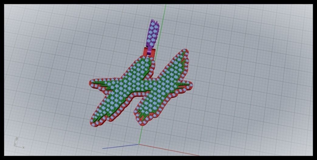 H PAVE LETTER FONT PENDANT 3D print model_5