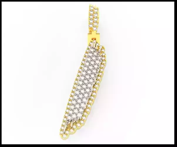 I PAVE LETTER FONT PENDANT 3D print model