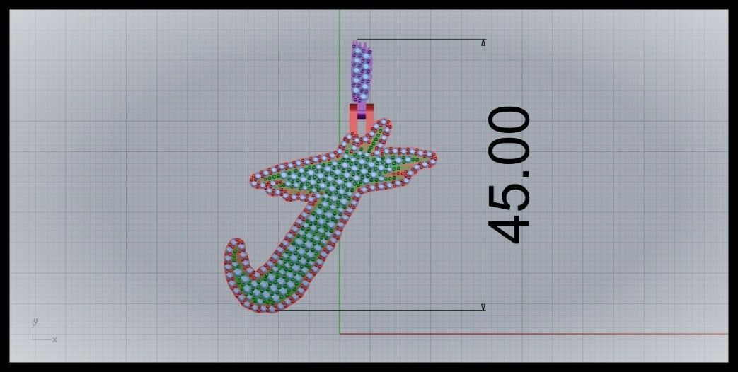 J PAVE LETTER FONT PENDANT 3D print model_8