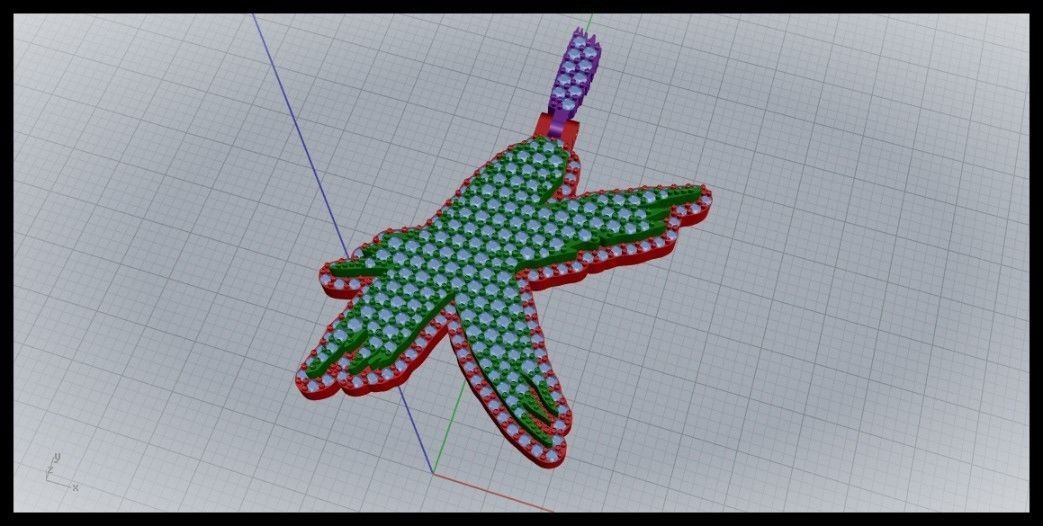 K PAVE LETTER FONT PENDANT 3D print model_5