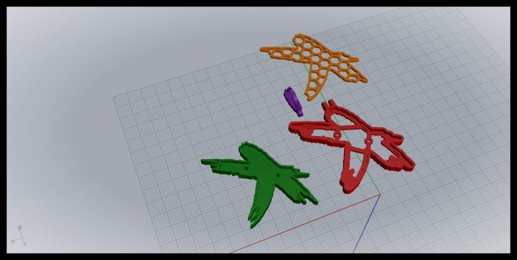 K PAVE LETTER FONT PENDANT 3D print model_7