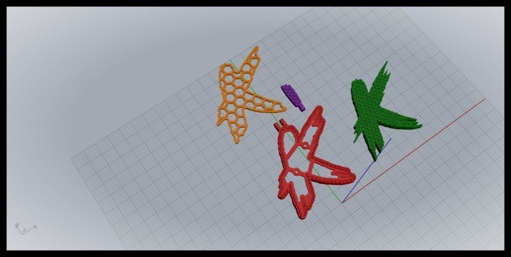 K PAVE LETTER FONT PENDANT 3D print model_6