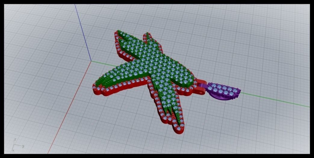 K PAVE LETTER FONT PENDANT 3D print model_4