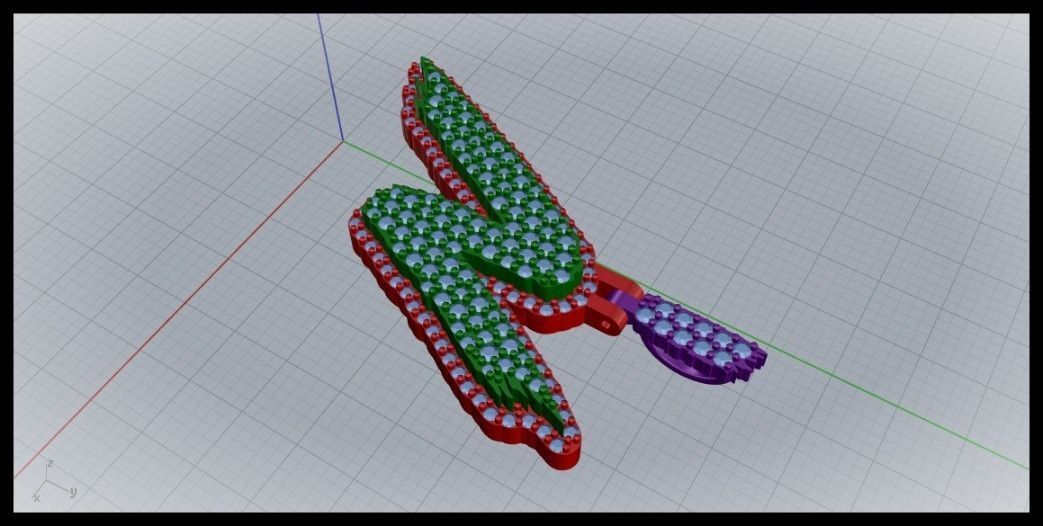 N PAVE LETTER FONT PENDANT 3D print model_4