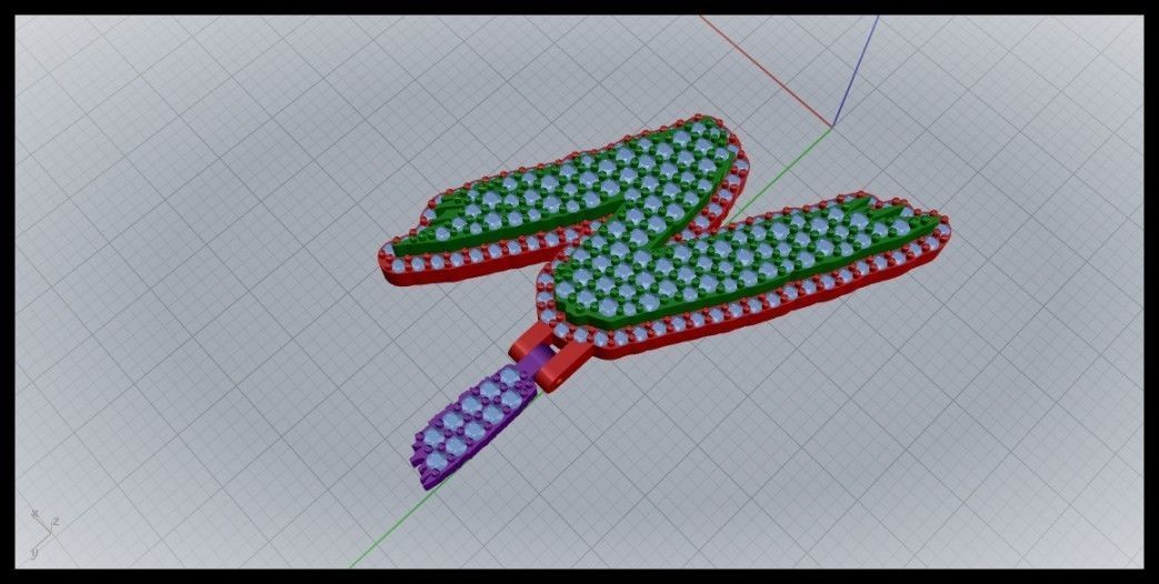 N PAVE LETTER FONT PENDANT 3D print model_3