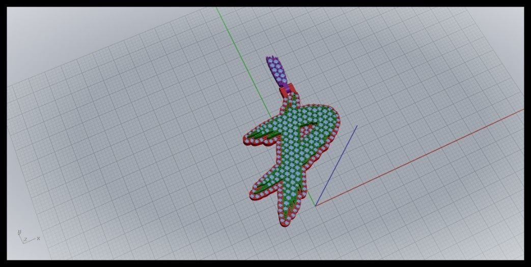 P PAVE LETTER FONT PENDANT 3D print model_1