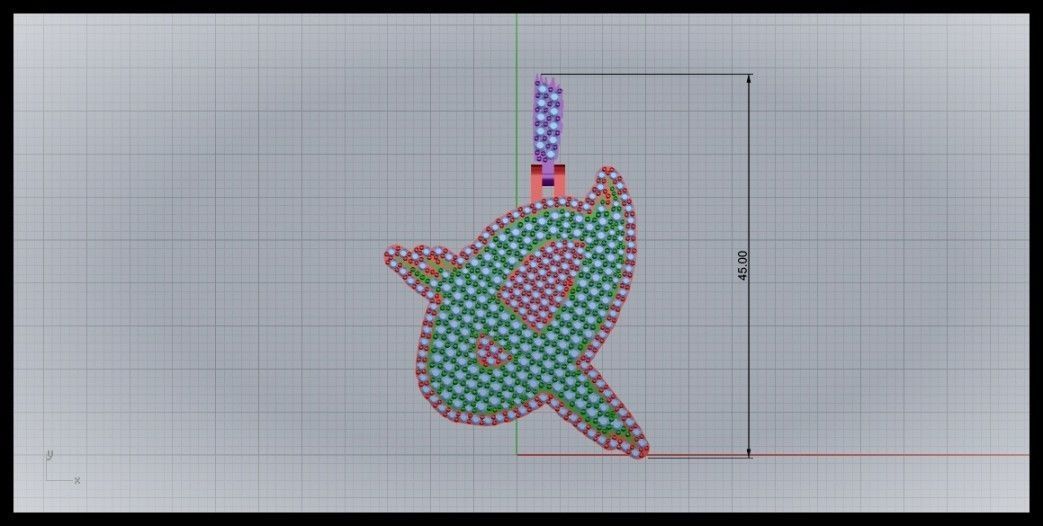 Q PAVE LETTER FONT PENDANT 3D print model_8