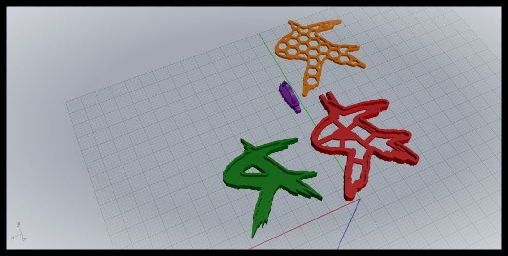 R PAVE LETTER FONT PENDANT 3D print model_7