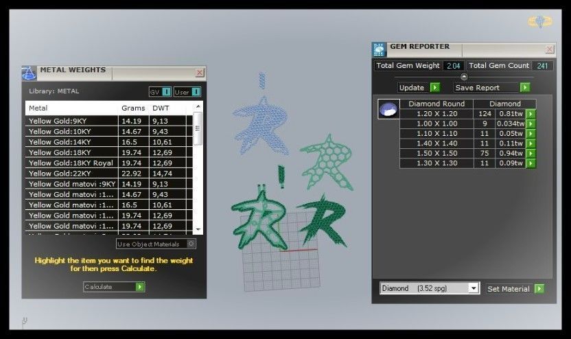 R PAVE LETTER FONT PENDANT 3D print model_11