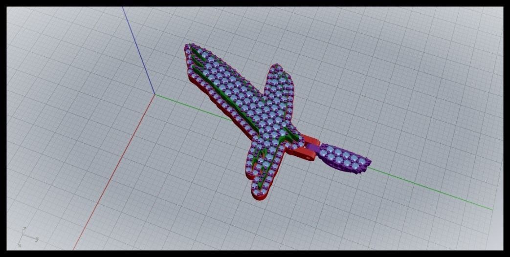 T PAVE LETTER FONT PENDANT 3D print model_4