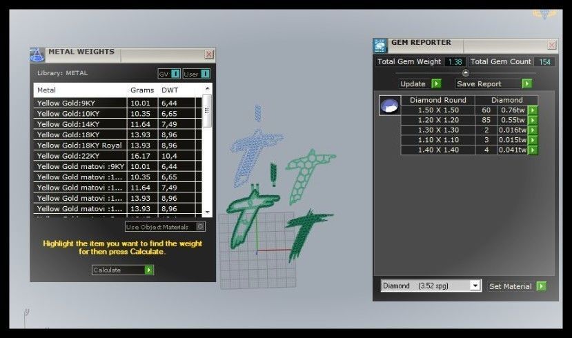 T PAVE LETTER FONT PENDANT 3D print model_11