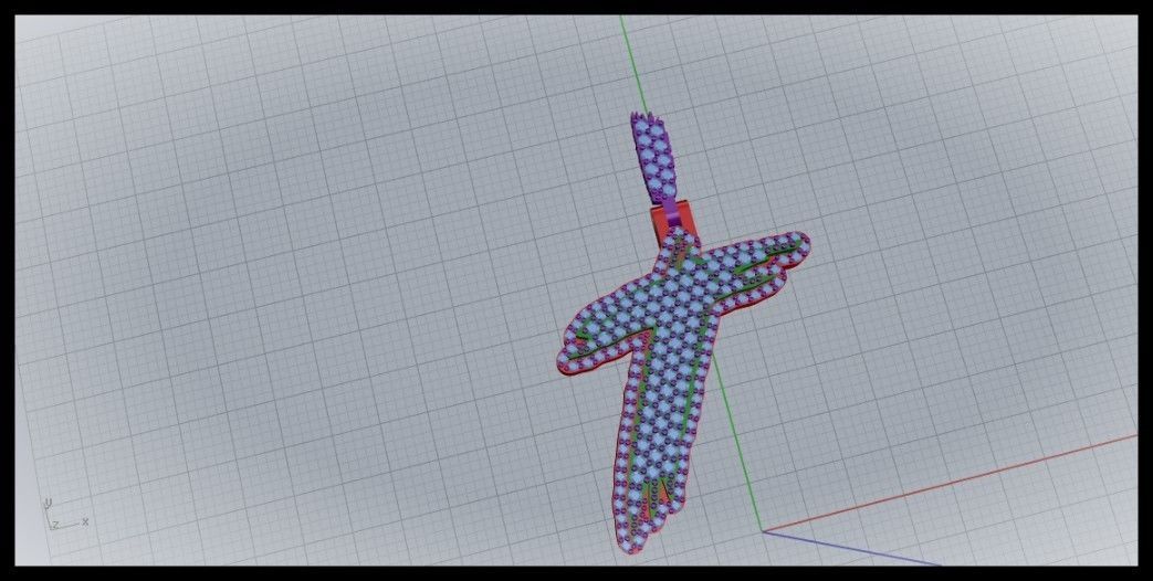 T PAVE LETTER FONT PENDANT 3D print model_1