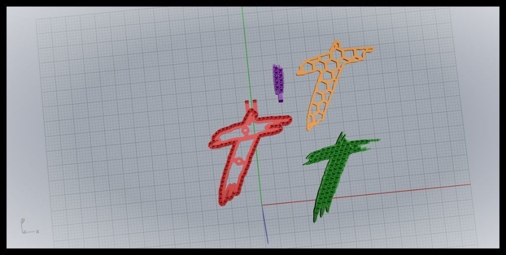 T PAVE LETTER FONT PENDANT 3D print model_8