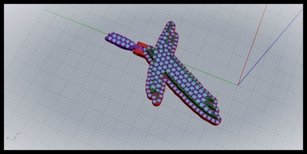 T PAVE LETTER FONT PENDANT 3D print model_2